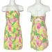 Lilly Pulitzer Dresses | Lilly Pulitzer Franco Dress 6 Multi-Color Strapless Mini Floral Wing Ding Print | Color: Pink/Yellow | Size: 6