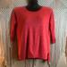 J. Crew Sweaters | J.Crew Red Wool/Linen/Alpaca Blend Sweater. Size: Xs | Color: Red/White | Size: Xs