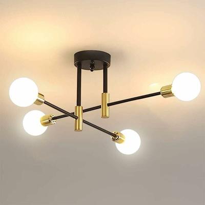 Goeco - Industrielle Deckenleuchte, Sputnik Kronleuchter Durchmesser 72cm, Deckenlampe 180° Image
