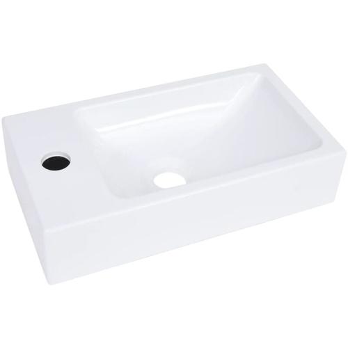 Waschbecken 400x220x90 mm smc Weiß Vidaxl