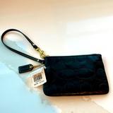 Coach Bags | Coach Factory Wristlet. Black Leather. New With Tag. | Color: Black | Size: Os