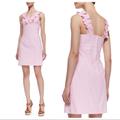 Lilly Pulitzer Dresses | Lilly Pulitzer Phoebe Ruffle-Neck Pink Seersucker Sheath Dress (Size 0) | Color: Pink | Size: 0