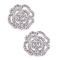 Kate Spade Jewelry | Kate Spade Silver Crystal Rose Earrings | Color: Silver | Size: Os