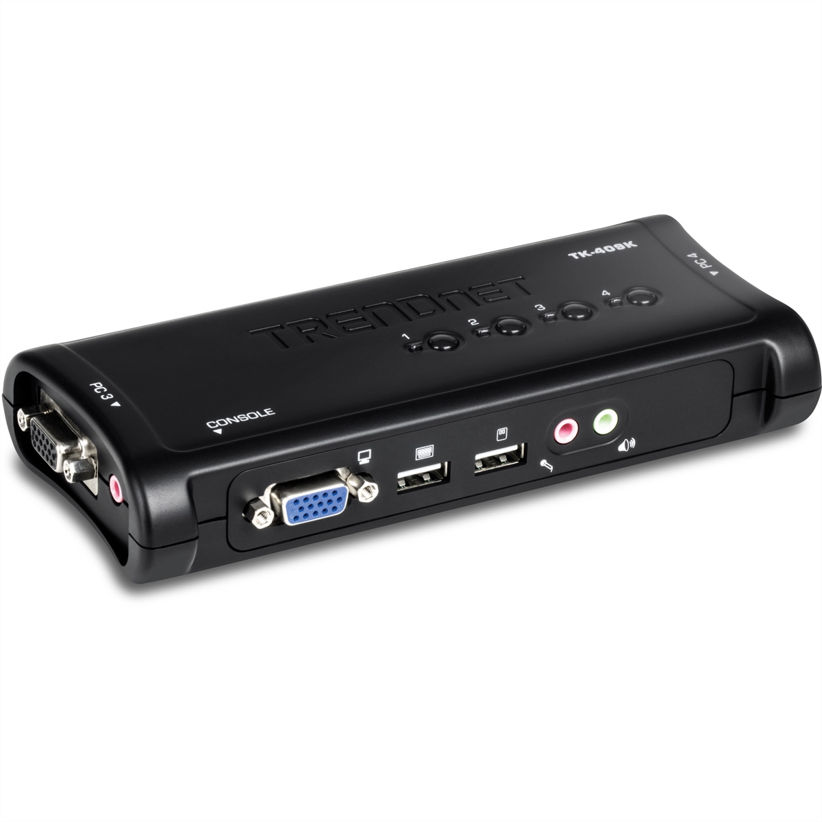 TRENDnet TK-409K KVM Switch 4-Port USB Kit mit Audio Image