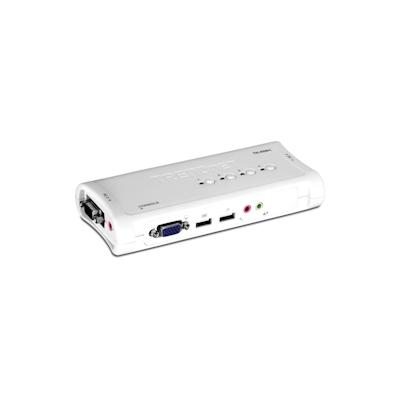 TRENDnet TK-409K KVM Switch 4-Port USB Kit mit Audio