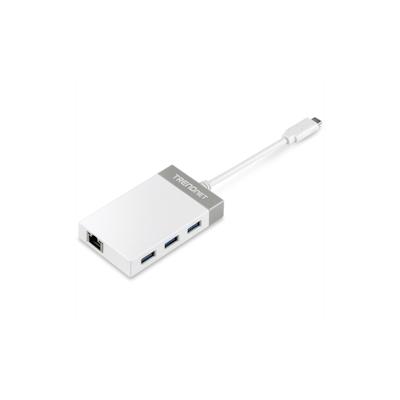 TRENDnet TUC-ETGH3 - USB 3.2 Gen 1 (3.1 Gen 1) Type-C - RJ-45 - USB 3.2 Gen 1 (3.1 Gen 1) Type-A - 5000 Mbit/s - Grau - 