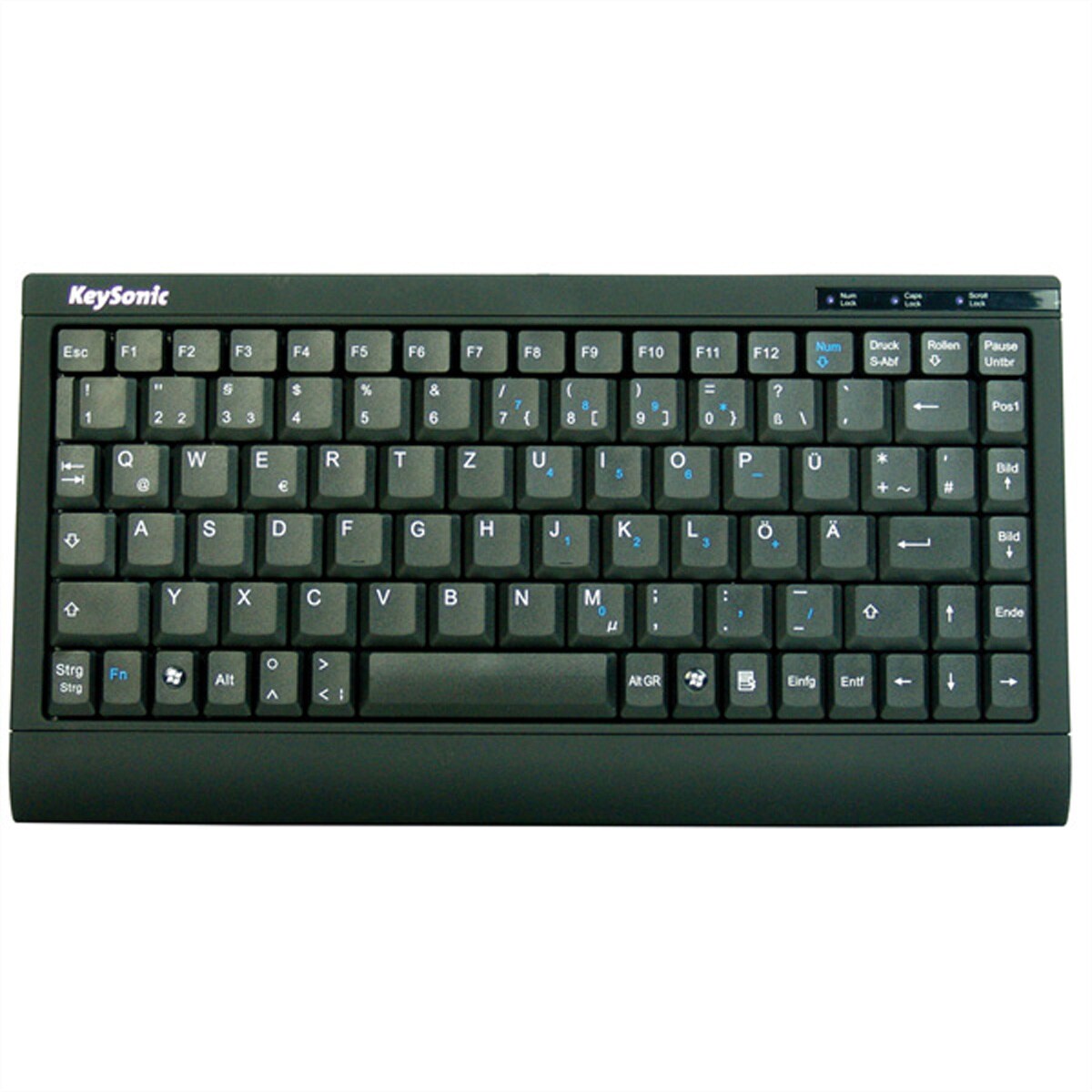 KeySonic ACK-595 C+ Mini-Tastatur PS/2 USB schwarz US-Layout Image