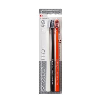 Swissdent PROFI GENTLE Triple weiss, schwarz, orange Zahnbürste Image