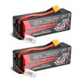 RC battery 5200mAh 3S lipo battery 11.1V RC battery Hard Case with XT60 Plug for RC Car Airplane Helicopter Boat Buggy Truck Helicopter Airplane Racing Models(2 Packs)