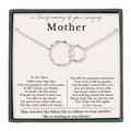 HOPE LOVE SHINE Loss of Mother gift necklace, Sympathy gift loss of Mother, Broken Chain poem, Eternity Circles necklace 14K Gold filled or Sterling Silver (GOLD)