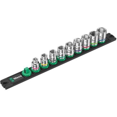 Wera - Set mit 9 Zyklop-Steckschlüsseleinsätz 3/8' Nuss-Magnetleiste b 4 Image