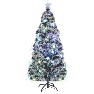 Vidaxl - Künstlicher Weihnachtsbaum,Kunstbaum mit Ständer/LED 180 cm Fiberoptik