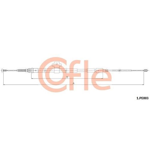 COFLE Seilzug, Feststellbremse hinten links für PEUGEOT 9678421480 1.PE003