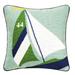 16" x 16" Sailboat Needlepoint Pillow
