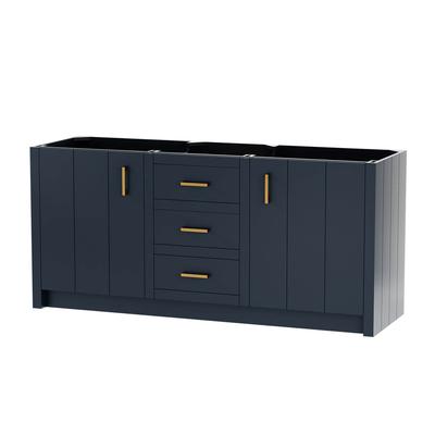 Randolph Morris Cora 72 Inch Solid Oak Bathroom Vanity Base - Navy RMAST-72-BLUE-NT