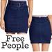 Free People Skirts | Free People Living It Up Belted High Waist Mini Pencil Skirt Faded Indigo Sz 2 | Color: Blue | Size: 2