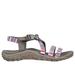 Skechers Women's Reggae - Trail On By Sandals | Size 6.5 | Taupe | Textile/Synthetic | Vegan | Machine Washable