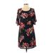 Everly Casual Dress - Shift: Black Floral Dresses - Women's Size Small
