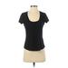INC International Concepts Short Sleeve T-Shirt: Black Tops - Women's Size Small