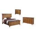 CDecor Home Furnishings Corvallis Rustic Honey 3-Piece King Bedroom Set w/ Dresser Wood in Brown | 57.25 H x 81.5 W x 86 D in | Wayfair