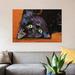 East Urban Home 'Upside Down Kitten' Print on Canvas in Black/Gray/Red | 18 H x 26 W x 1.5 D in | Wayfair E7248B0EFC7949CCB469ACC318CAFC0F