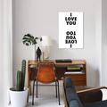 East Urban Home I Love You I Love You Too Honeymoon Hotel - Wrapped Canvas Textual Art Canvas, in Black/Gray/Green | 18 H x 12 W x 1.5 D in | Wayfair