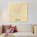 East Urban Home 'Austin Retro Urban Blueprint Map' Graphic Art Print on Canvas Canvas, Cotton | 12 H x 12 W x 1.5 D in | Wayfair