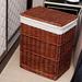 Umber Rea Wicker Laundry Hamper Wicker/Rattan in Red/Black/Brown | 22 H x 17.3 W x 13.3 D in | Wayfair 06LQ3150IA66C2NBI