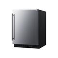 Summit Appliance 24" Wide Built-In All-Freezer, Stainless Steel in Black | 32 H x 24.63 W x 23.63 D in | Wayfair ALFZ53