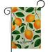 Breeze Decor Welcome Lemon 2-Sided Polyester Garden Flag in Green/Orange | 19 H x 13 W in | Wayfair BD-FT-IP-US22-BD-120256-G-BO