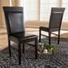 Winston Porter Acai Modern & Contemporary Dark Faux Leather Dining Chair Set Of 2 Faux /Upholstered in Brown | Wayfair