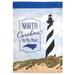 East Urban Home North Carolina Lighthouse 2-Sided Polyester 18 x 13 in. Garden Flag in Black/Blue/White | 18 H x 13 W in | Wayfair