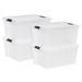 Rebrilliant 45 Qt [11.25 Gal] Latching Storage Box - Clear Plastic | 10.7 H x 15.7 W x 21.65 D in | Wayfair 55B7D287FF404FA583CB81B20555CB70