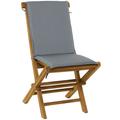 Lark Manor™ Adker Traditional Teak Wood Cushioned Outdoor Dining Chair Wood in Brown | 36 H x 18.5 W x 23.5 D in | Wayfair
