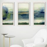Wrought Studio™ "Glistening Meadow" 3 Piece Print On Acrylic Plastic/Acrylic in Blue/Green | 25.5 H x 40.5 W x 1 D in | Wayfair