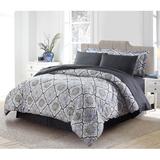 Canora Grey Verona_8 Pc Down Alternative Comforter Set Down/Microfiber in Black/Gray/Pink | Queen Comforter + 2 Queen Shams | Wayfair