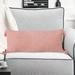 Langley Street® Keech Rectangular_Ox Bay Hand Woven Solid Cotton Pillow Cover Cotton in Pink | 14 H x 36 W x 3 D in | Wayfair