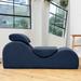 Orren Ellis Luvu Lounger - Elegant Chaise Lounge Chair for Yoga, Exercise, Stretching, Massage & More Velvet | 23 H x 24 W x 64 D in | Wayfair