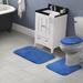 Wade Logan® Mccluney Traditional Nylon 3 Piece Bath Rug Set w/ Non-Slip Backing Nylon in Blue | 34 H x 21 W in | Wayfair