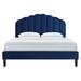 Daisy Performance Velvet Platform Bed by Modway Upholstered in Blue | 62 W x 77.5 D in | Wayfair MOD-7039-NAV