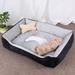 Tucker Murphy Pet™ Four Seasons Universal Dog House Autumn/Winter Dog Mat Pet Bed Suede/Cotton in Gray/Black | 27.6 W x 21.7 D in | Wayfair