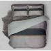 Latitude Run® Light Gray/Blue Velvet Reversible Comforter Set Polyester/Polyfill/Microfiber/Flannel in Blue/White | Wayfair
