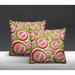 Bay Isle Home™ Pomme Pomegranate Indoor/Outdoor Square Pillow Polyester/Polyfill blend in Red/Yellow | 15 H x 15 W x 4.3 D in | Wayfair