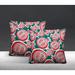 Bay Isle Home™ Pomme Pomegranate Indoor/Outdoor Square Pillow Polyester/Polyfill blend in Red | 19 H x 19 W x 5.25 D in | Wayfair