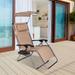 Arlmont & Co. Kashonda Xl Anti-Gravity Recliner Patio Chair w/ Cushions Metal in Brown | 44.5 H x 29.3 W x 27.3 D in | Wayfair