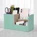 Red Barrel Studio® Multi-Function Desk Organizer Faux Leather in Green | 4.3 H x 8 W x 3.7 D in | Wayfair 679F241A2457478DA8945CD2EFEE0E5C