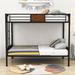 Mason & Marbles Linch Full Over Full Standard Bunk Bed Metal in Black/Gray | 67 H x 41 W x 78 D in | Wayfair 63A8ECBCC2914BECA00D641A41382152