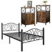 Lark Manor™ Alsa Platform 3 Piece Bedroom Set Metal in Brown | 38 H x 39 W x 75 D in | Wayfair D5F3846AE9324D2D9734A7ADC586C67E