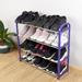 Rebrilliant Multi-Layer 12 Pair Shoe Rack Plastic in Indigo | 22.44 H x 23.62 W x 7.48 D in | Wayfair 4B74D96B14C741B48996D49D22769185