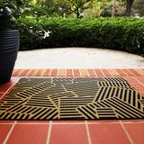 Matterly Resisal Construct 34 in. x 22 in. Indoor/Outdoor Door Mat Synthetics in Black/Brown | 34 H x 22 W x 0.312 D in | Wayfair 20912320023